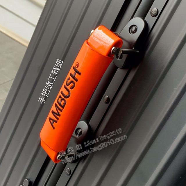 Rimowa拉杆箱 66654 Rimowa x AMBUSH 全鋁鎂合金 全新亮橘色手柄 日默瓦拉箱 行李箱xzx1161
